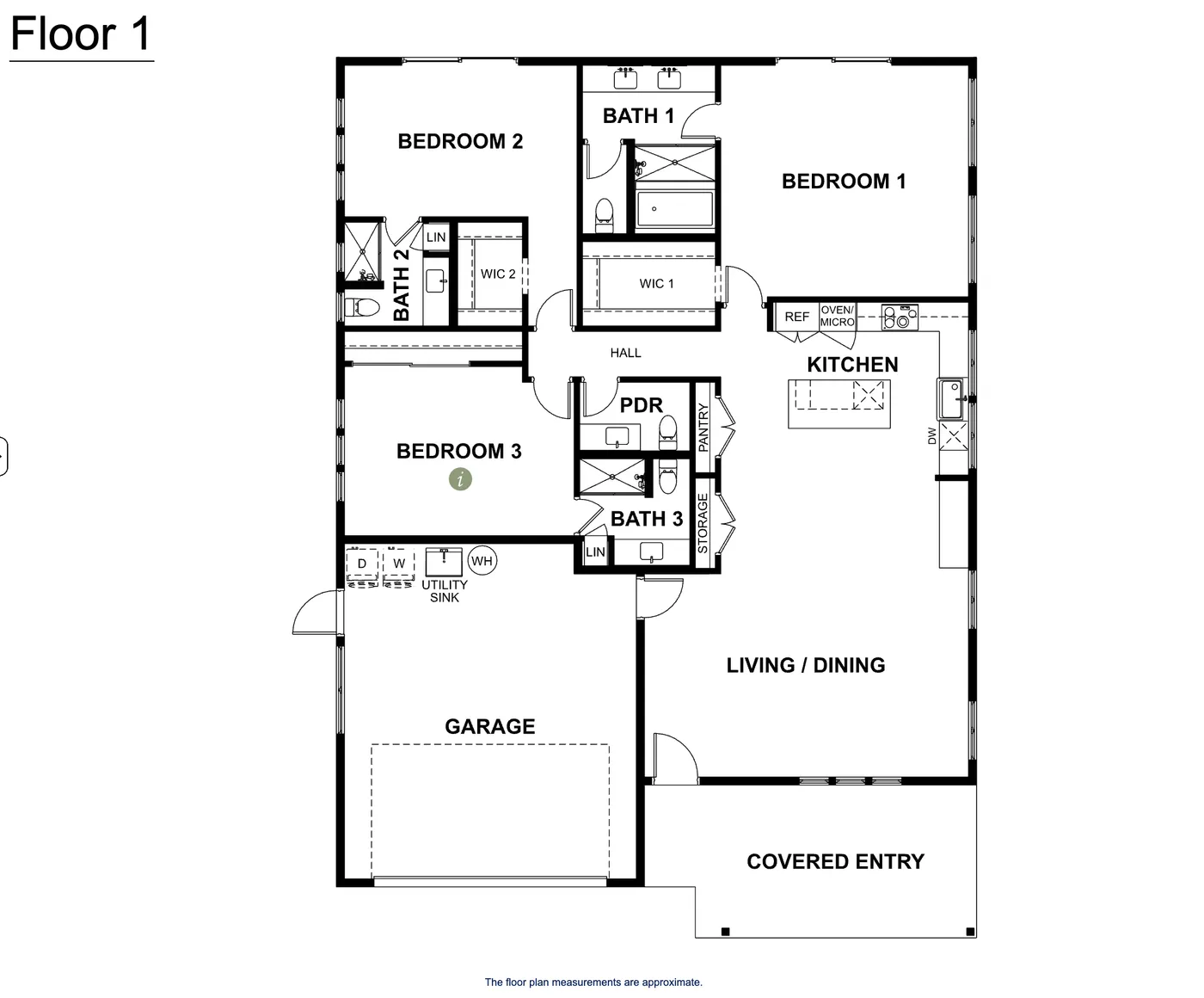 Estate floor plan — Floor 1, enlarged