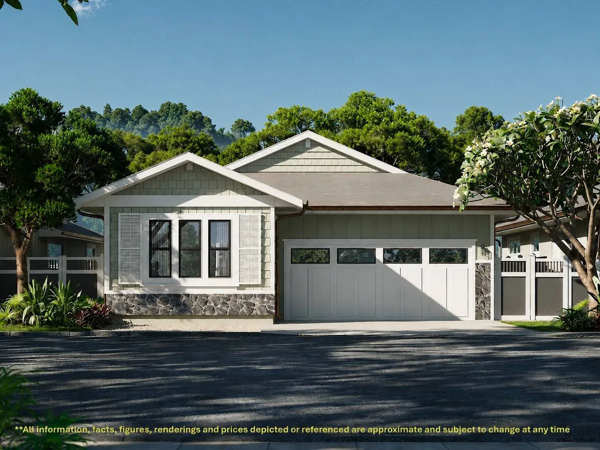Rendering of the Ranch home design at Aria Lane Mānoa