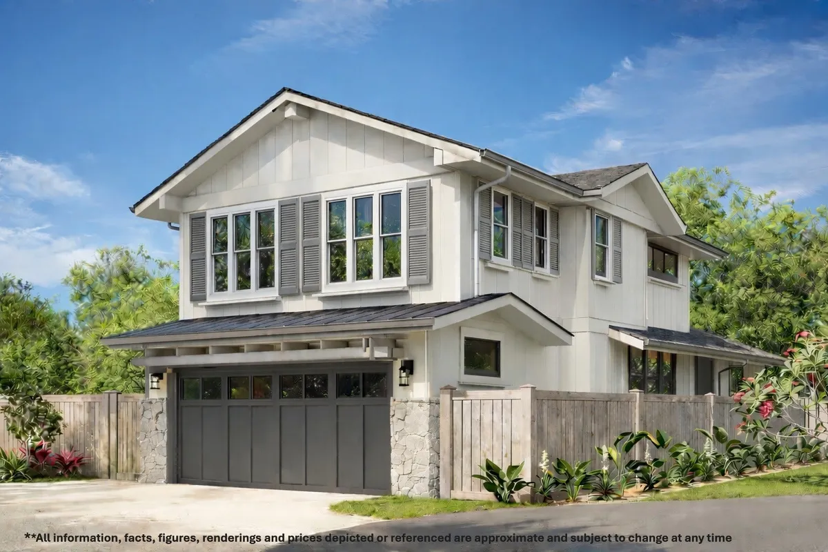 Rendering of the Villa home design at Aria Lane Mānoa