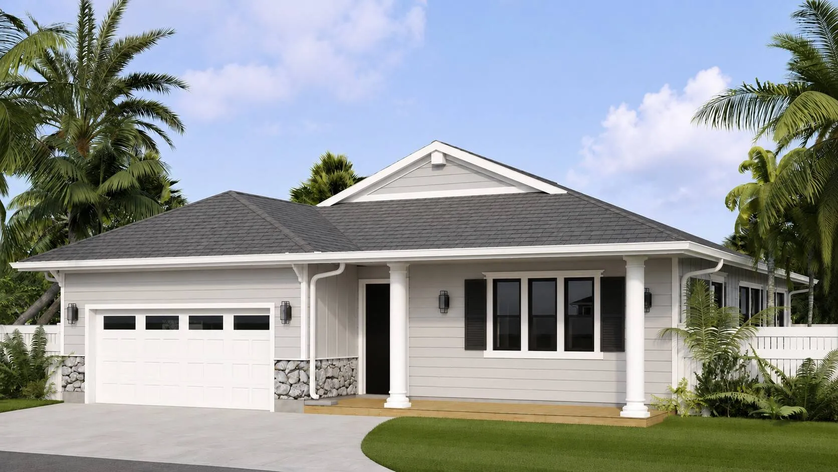 Estate model home exterior rendering